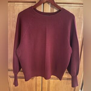 Express Burgundy Crew Neck Sweater - Size Small